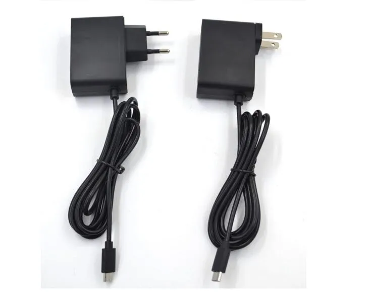 Hem Resevägg AC Adapter Laddare För Nintendo Switch NS Speladapter 5V 2.4A USA EU-kontakt USB Typ C Laddningsport