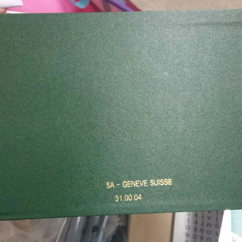 Boîte de montre de marque verte originale avec cartes et papiers certificats, sacs à main pour montres 116610 116660 116710 242T