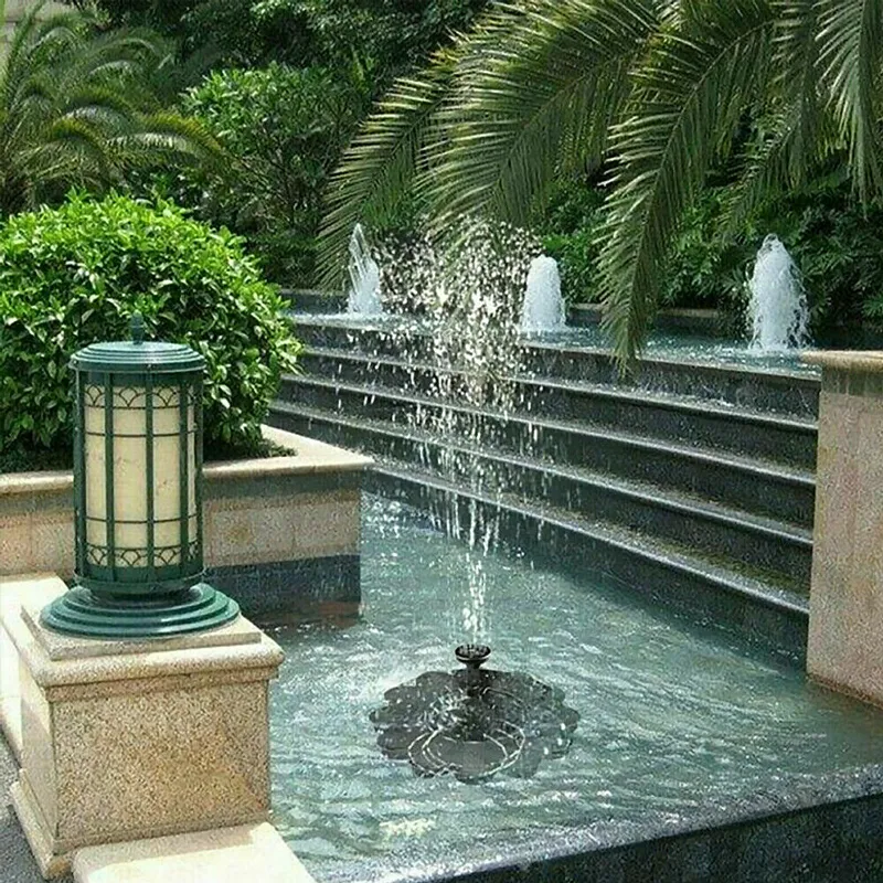 Солнечный фонтан, садовый комплект, солнечный водяной насос, открытый пейзаж, рыбный бассейн, пруд, солнечный водяной насос, плавающий фонтан, садовое украшение210G