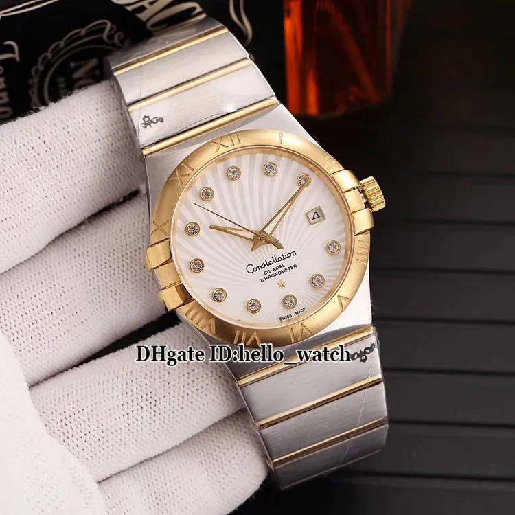New Steel Case Date White Dial 123 10 38 21 02 001 Miyota 8215 Automatic Mens Watch Stainless Steel Bracelet Gents Watches hello w230G
