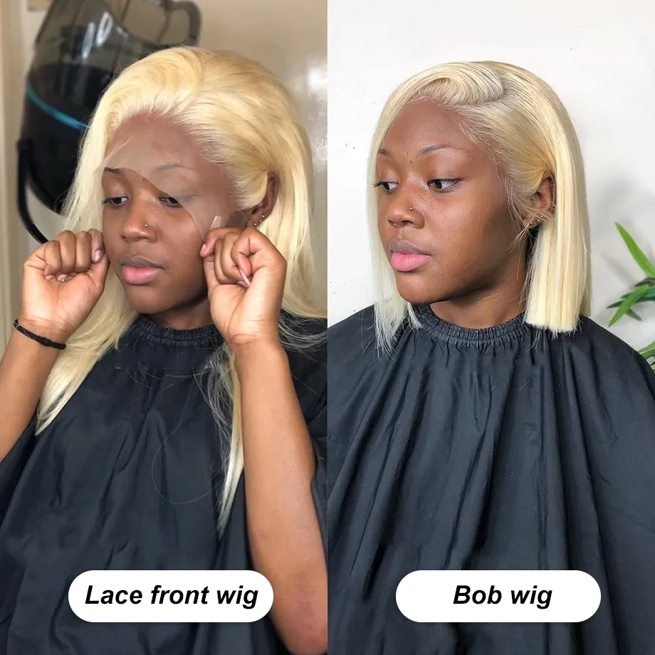 13x6 Lace Front Remy Human Hair Wigs HD Transparent 613 Blonde Glueless Frontal Wig Pre Plucked Baby Hair9280438