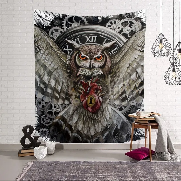 Fashion Animales Cool Wolf Owls Deer Colorado Witchcraft Decorativo Hippie Mandala MacRame Bohemian Wall Hanging Tapestry Y23067324