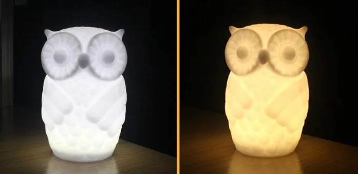 Creative Owl LED Night Light New Strange Bedroom Bedside Lamp Electronic Home Products Gift Personnalisation Lights Light294d