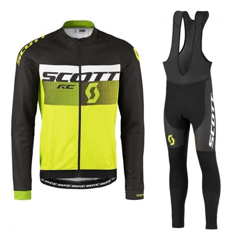 Scott Men Cycling Jersey Kits Ademend Mountian Fietskleding MTB Kleding Sneldrogende Lange Mouwen Outdoor Sports Suits Y210326003