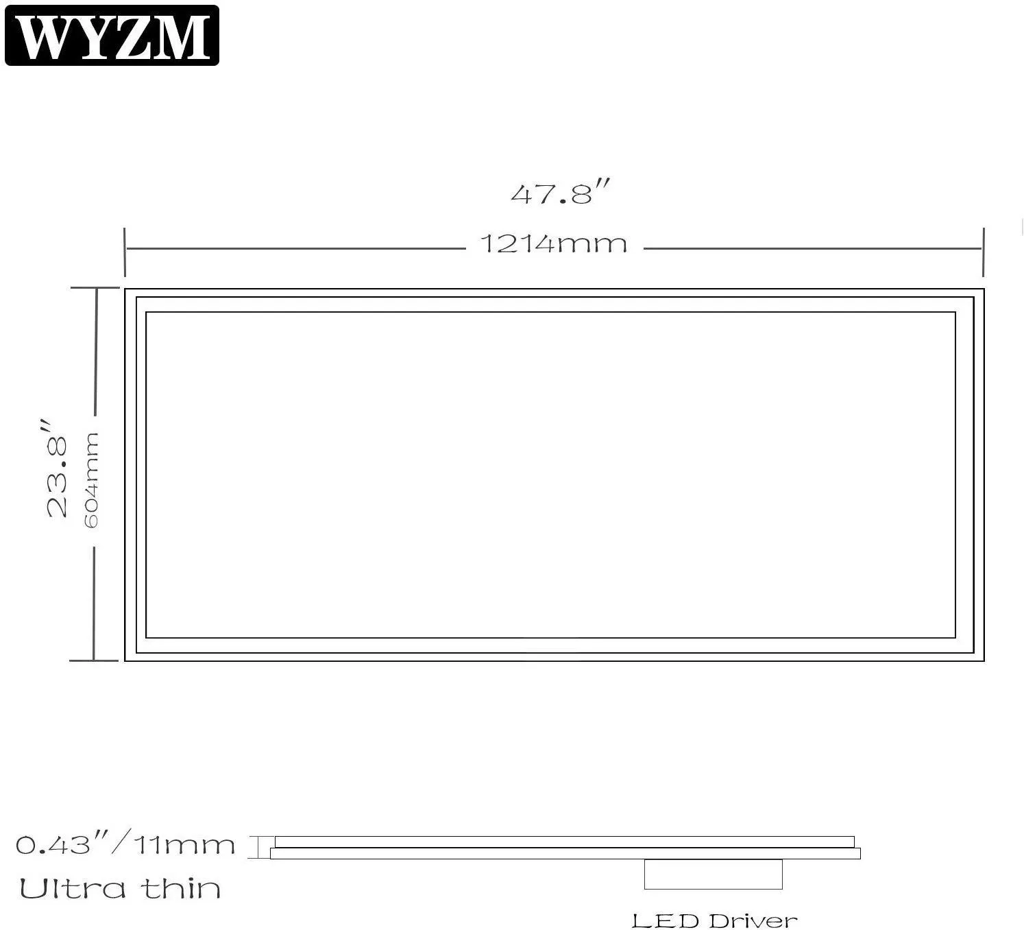 4 팩 패널 조명 2x4 ft ETL 등재 0-10V Dimmable 5000K 드롭 천장 평평한 LED 조명 최첨단 트로프 퍼 FIXTURE284Q