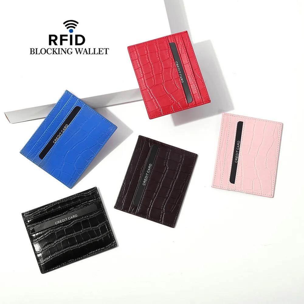 Oryginalny skórzany RFID MĘŻCZYZNA PIERTALNY PROJEKTY CROCODIL MONETE MONETE Pozycja Multi-Card Pozycja Karta Cowhide Uchwyt Mini Slim Compact Portfels2875