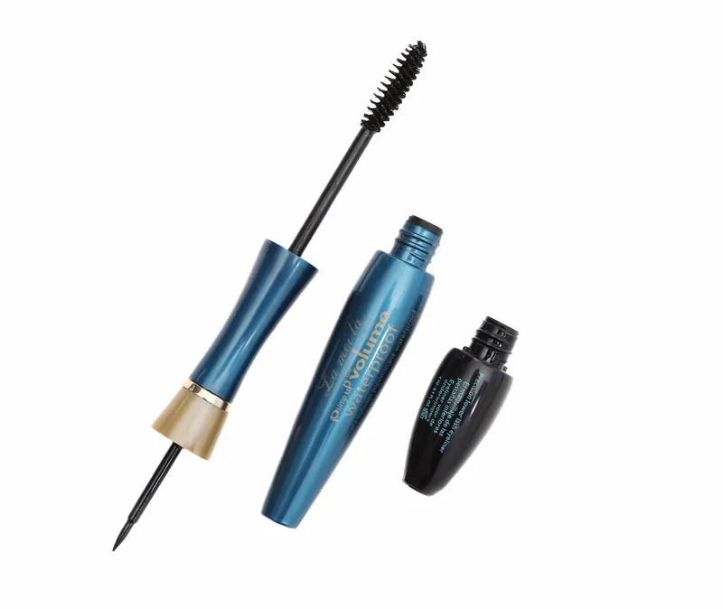 LaMeiLa Dual 2In1 3D Lashes Pump Up Volume Waterproof Mascara with Precision Lower Lash Eyeliner 8 ml+4 ml