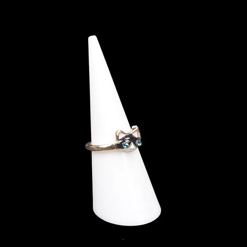 çok moda popüler mini mücevher parmak yüzüğü tutucu üçgen koni takı ekran raf rafı standı178z