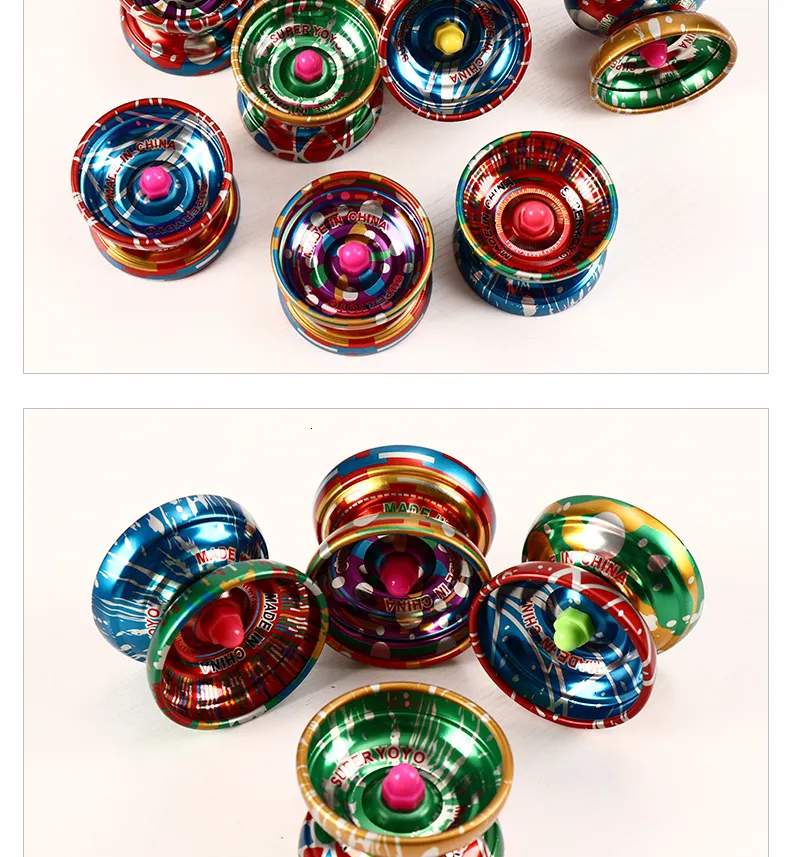 En gros 10 pièces en alliage d'aluminium conception haute vitesse professionnel YoYo balle chaîne tour Yo-Yo enfants jouet de jonglage magique