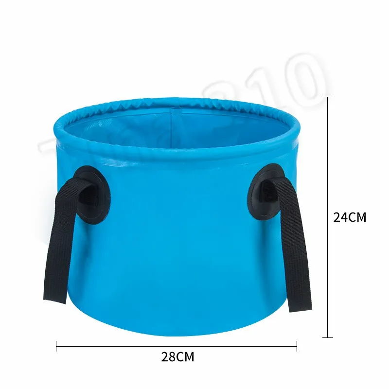 New Fishing Bucket 11L Waterproof Storage Portable Folding Outdoor Bucket For Camping Fishing Hiking Durable Container Buckets 4919