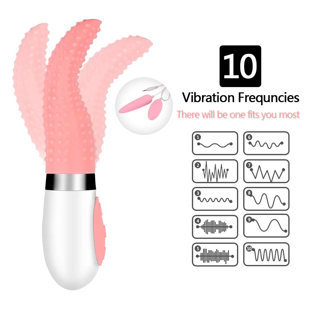 GUIMI Vibromasseur Langue Vibrant Vagin Serré Oral Léchage Clitoris Stimulateur Ben Wa Boules Masturbateur Érotique Sex Toys pour Femme MX191228