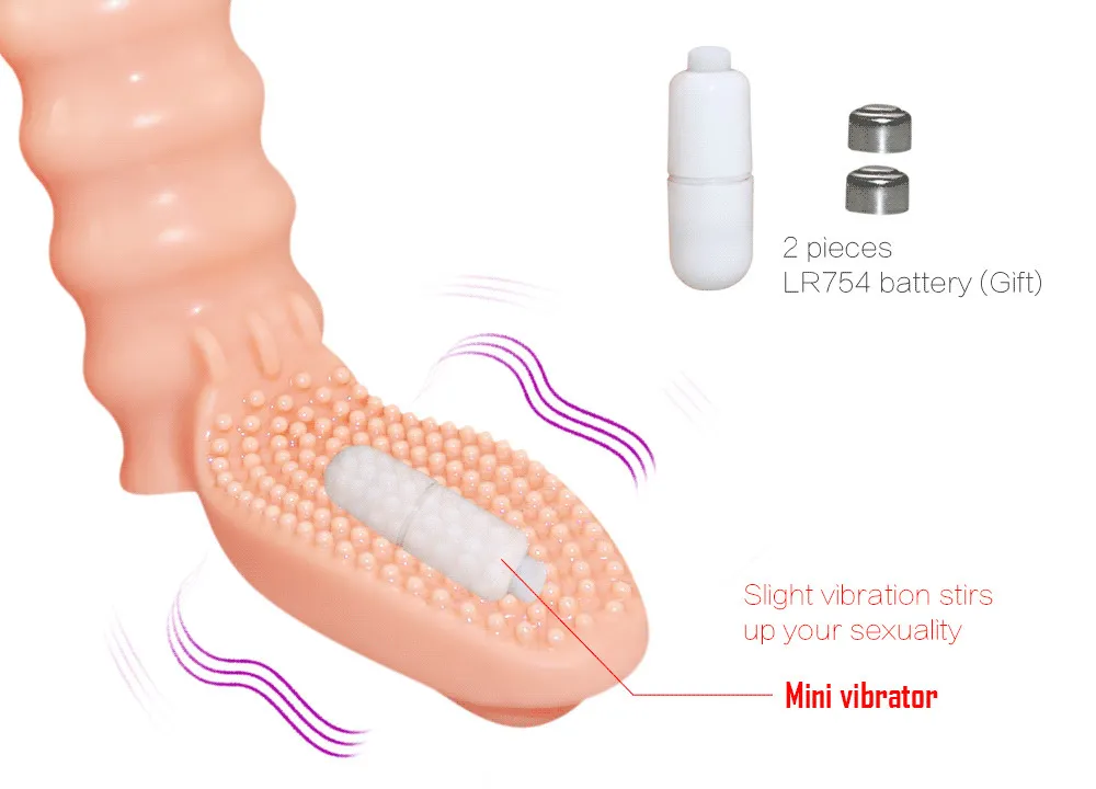 Juguetes sexuales para adultos Estimulador de clítoris Cepillo Vibrador Manga del dedo Punto G Mini Dildo Vibrador para mujer C19010501