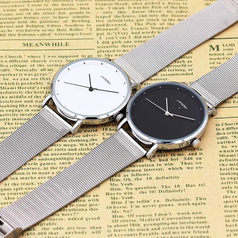 Sinobi erkek bilek saatleri moda basit erkek cenevre kuvars saat paslanmaz çelik gündelik izleme siyah montres hommes damla 251p