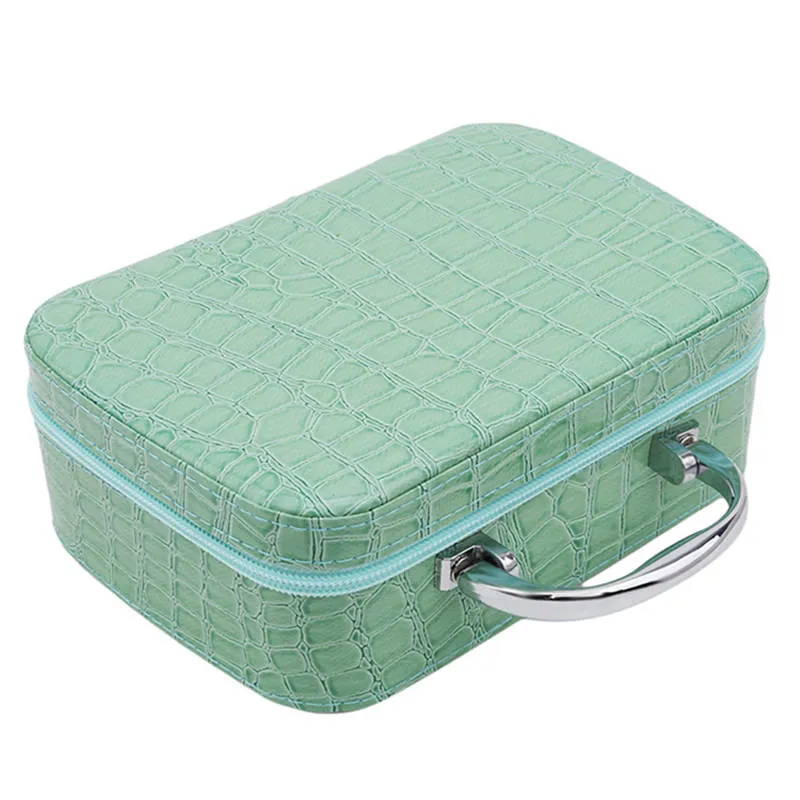 Cosmetic Makeup Bag Female Beauty Case Women's PU Leather Large Capacity Organizer Box Travel Toiletry Suitcase For Make up B258g