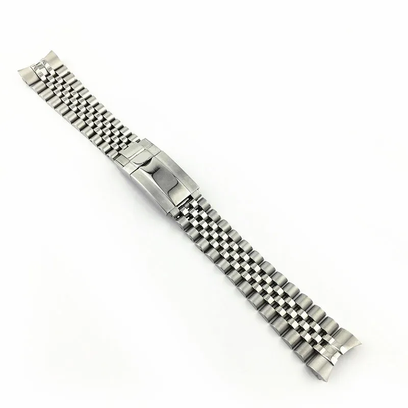 Bracelet de montre en acier inoxydable massif de 20 mm de polissage intermédiaire Bracelet à extrémité incurvée pour Submariner GMT Greenwich235U