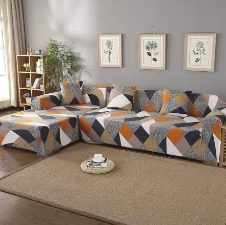 Zestaw pokrywy sofy geometrycznej Couch Couch Elastic do salonu Pet Pets naroża w kształcie litery l szezlonka longue318g
