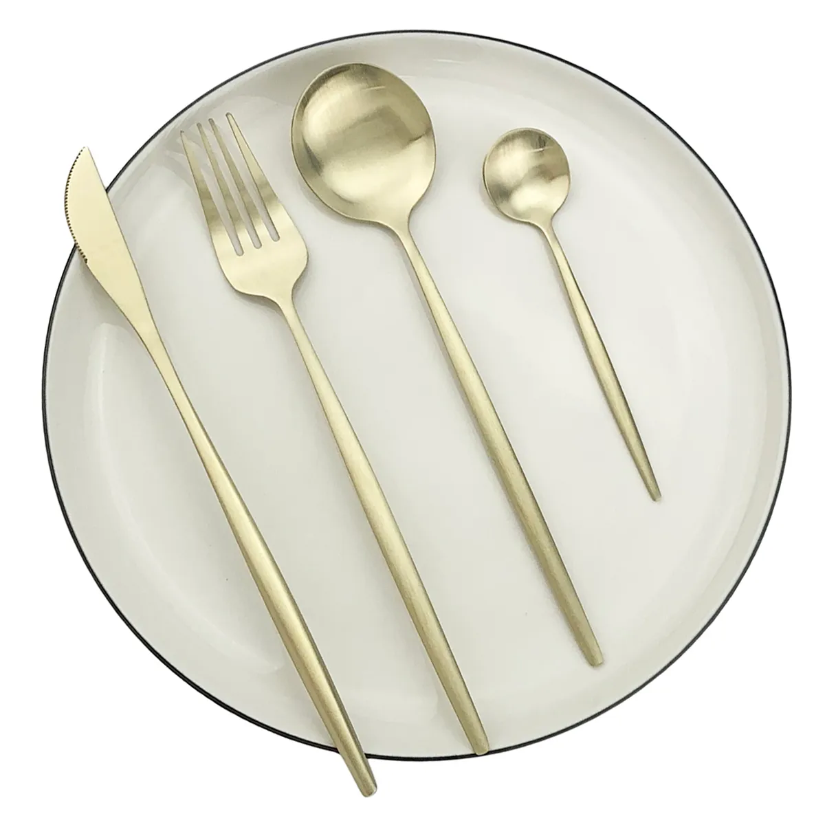 40 sztuk Czarny Matowy Zestaw sztućców 304 Zestaw obiadowy Ze Stali Nierdzewnej Zestaw Nóż Wózki Spoon Flatware Western Kitchen Silverware T200430