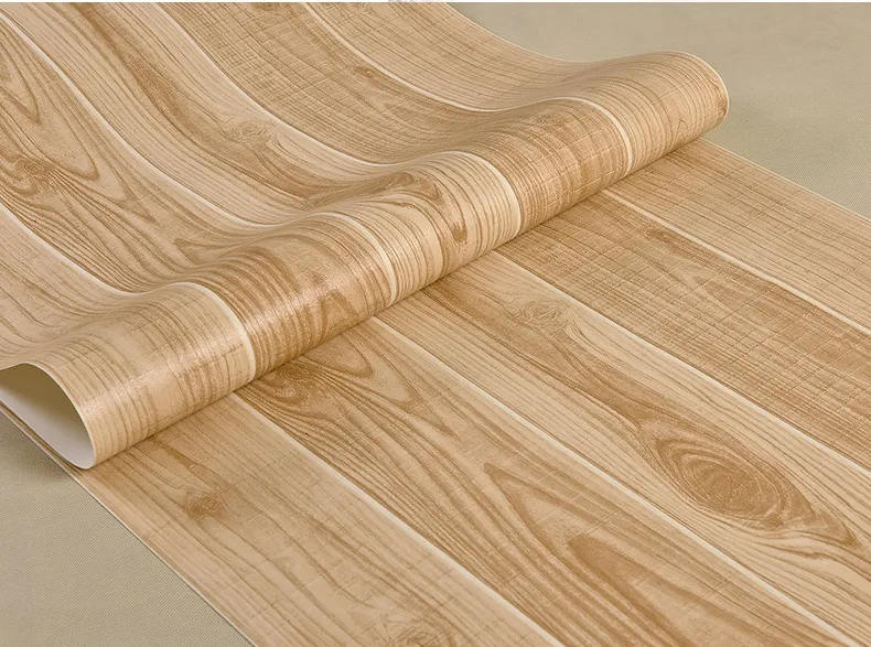 Carta da parati con venature del legno Pannello di legno imitazione Soffitto della camera da letto Soggiorno in stile cinese Negozio di abbigliamento Carta da parati con venature del legno 3D208s