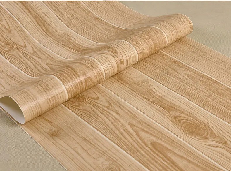 Wood Grain Wallpaper Imitation Wood Board Bedroom Ceiling Chinese Style Living Room Clothing Store 3D Wood Grain Wallpaper302c
