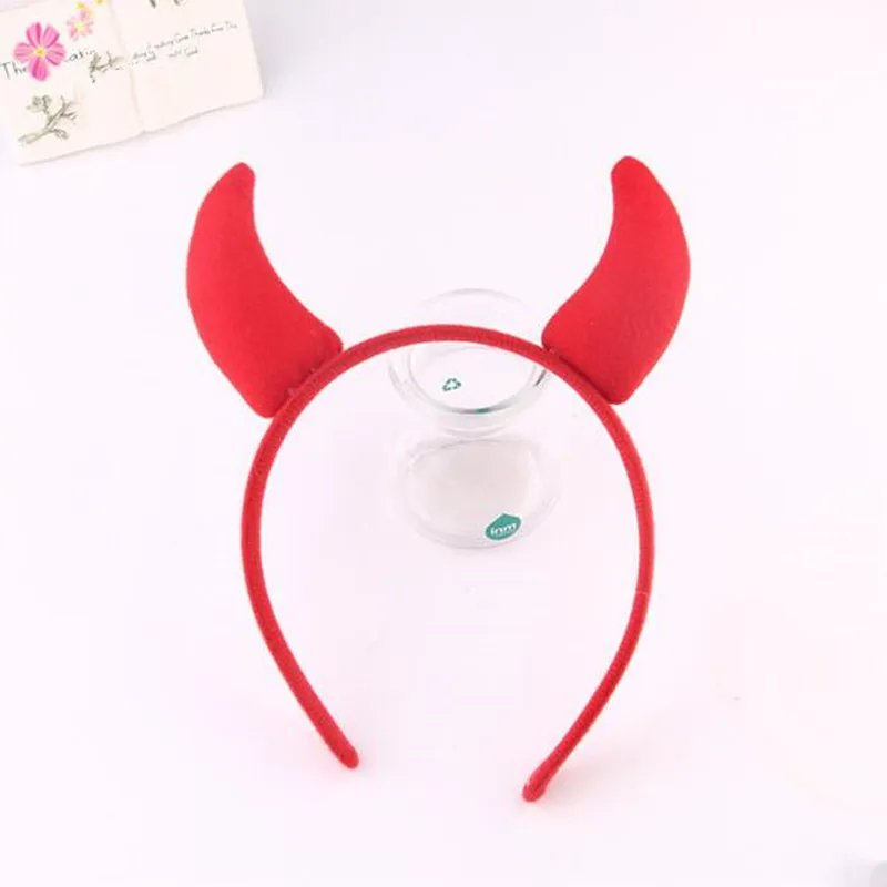 Headband Deer Antler Devil Horn Cartoon Hairbands Kids Adults Hair Party Dress Christmas Halloween navidad1274W