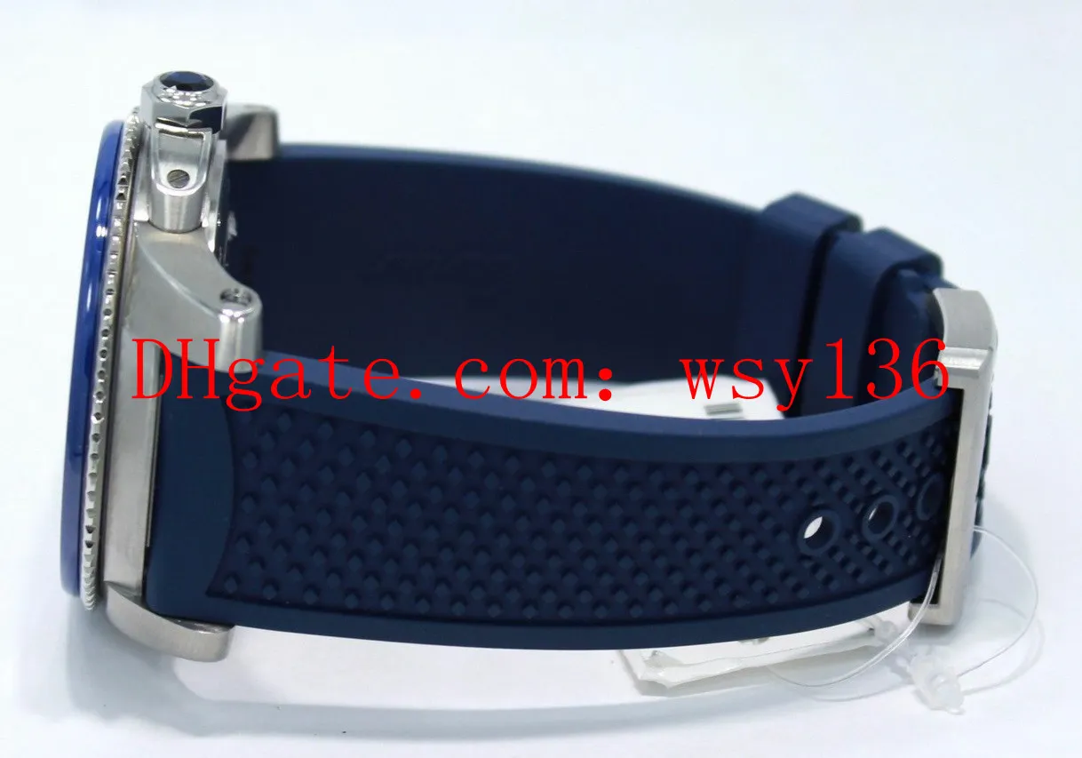 Luxuriöse, hochwertige Calibre De Diver WSCA0011, blaues Zifferblatt und Kautschuk, 42 mm Automatikwerk, brandneue Herrenuhr, Uhren Orig251R