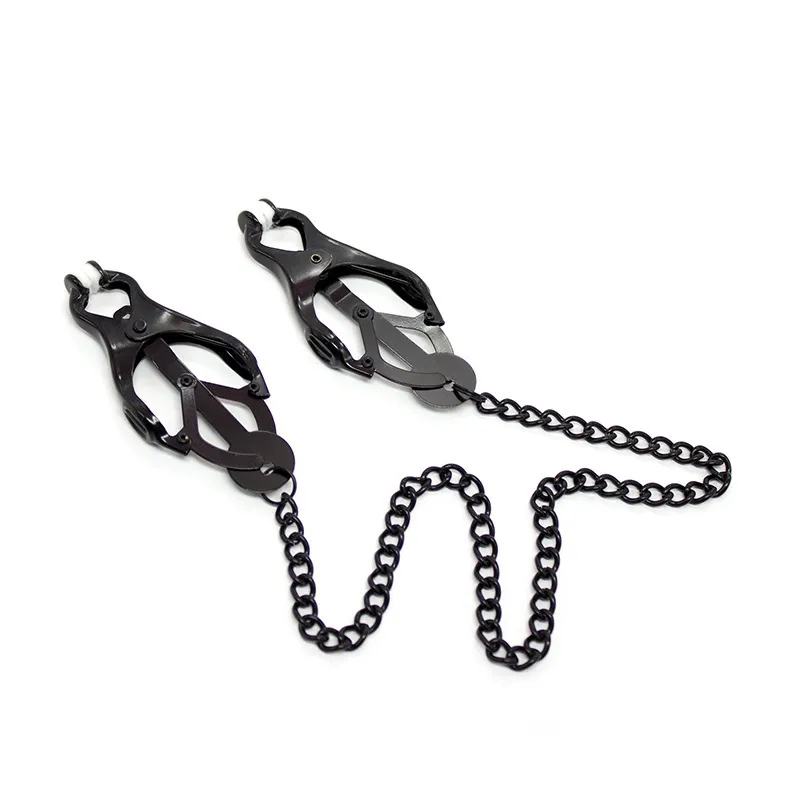 Stainless Steel Butterfly Clip Adult Sex Toys Breast Nipple Clamps with Chain Clips BDSM Bondage Couples Erotic Accessories C181223959331