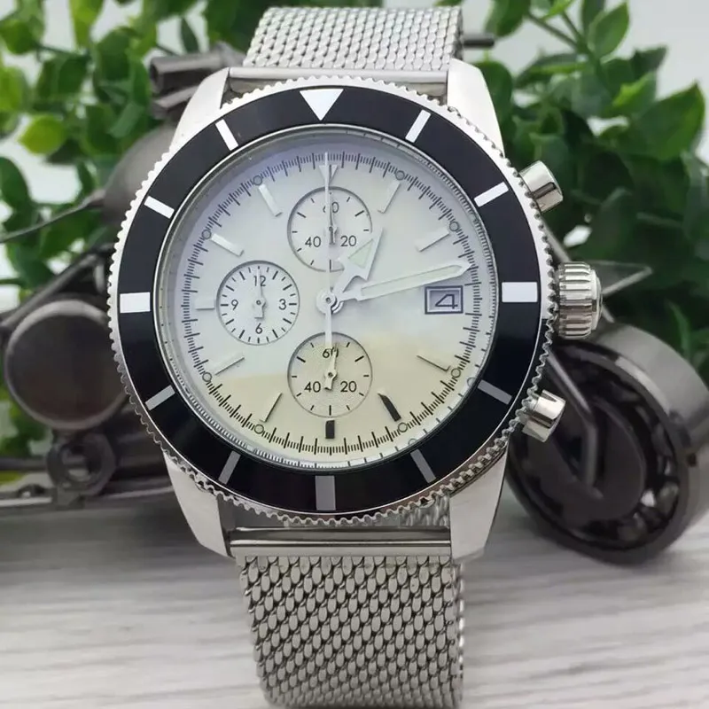 Novos relógios de designer masculino aço inoxidável adotar importação japonesa fina 6s movimento quartzo técnica requintada relógio luxo montre de229p