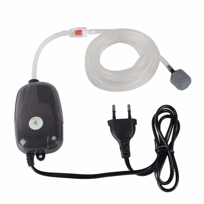 220V 3W 5W Aquarium Air Pump Fish Tank Mini Compressor Single Double Outlet Oxygen Pumps With Accessories Stone Check Valve Tube7