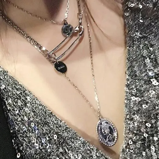 Schmuck Pullover Halskette Münze Anhänger Pin Mode lange Halskette einzigartig Ganzes für Frauen fashion3169