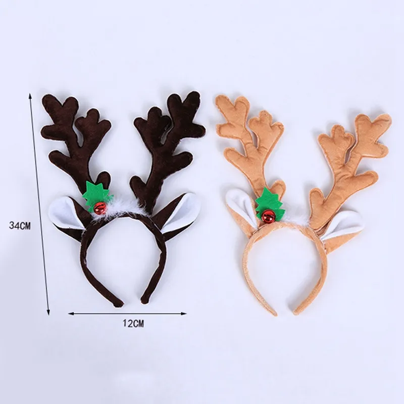 Decorazioni natalizie renne alla fascia corna corna corna orecchie di cervo accessori capelli adulti205v