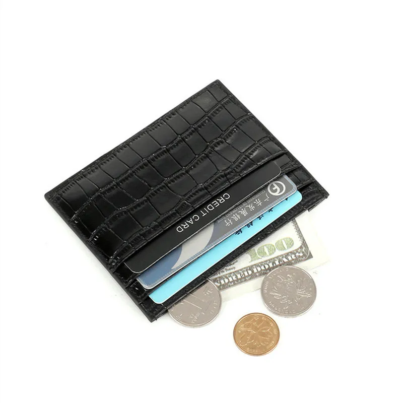 Genuine Leather RFID Men Wallet Crocodile Pattern Coin Purse Multi-card Position Cowhide Card Holder Mini Slim Compact Wallets287t