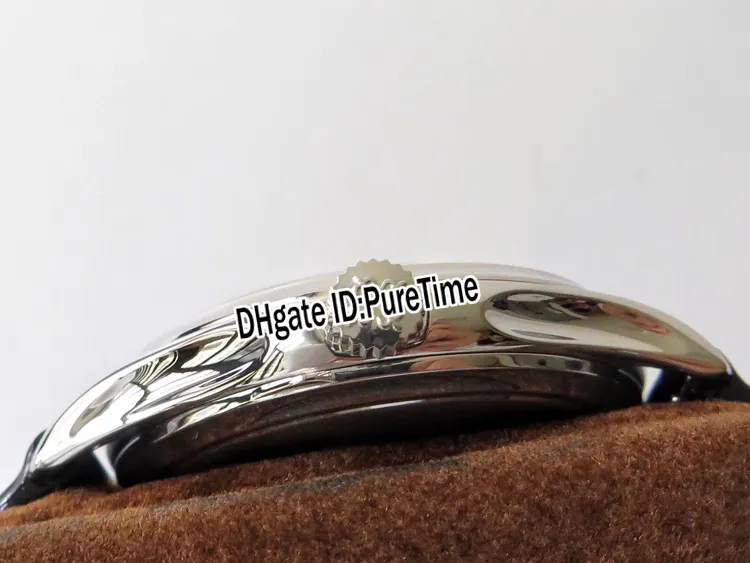 ZF Calatrava 5227G-001 ETA PP324SC Automatyczna męska zegarek stalowa obudowa z kości słoniowej markery sztyfierowe czarne skórzane edycja puretime f345d