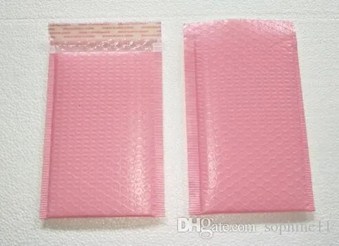 15x20 5 cm användbar rymdrosa Poly Bubble Mailer -kuvert vadderad postpåse Självförsegling rosa bubbla förpackningsväska277v