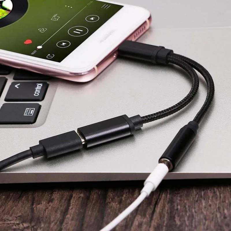 Convertisseur USB type-c 2 en 1, câble de chargement, 35mm, adaptateur pour écouteurs, pour Xiaomi, Huawei, Samsung6431393, nouveauté