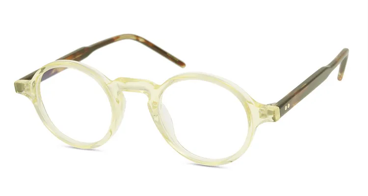 Runde Optische Gläser Marke Brillen Rahmen Männer Frauen Mode Vintage Plank Brillengestell Kleine Myopie Gläser Eyewear306V