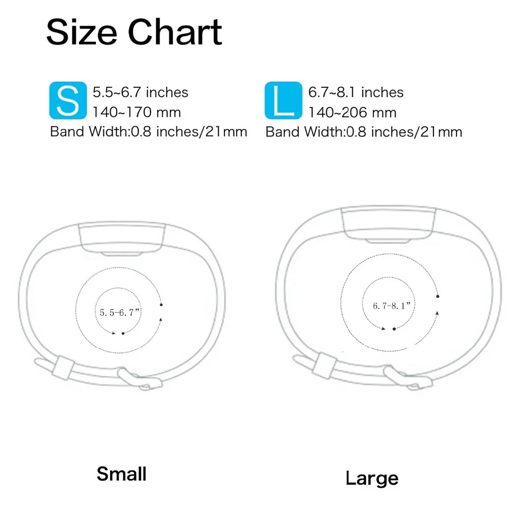 Fitbit充電用ブレスレットブラックソフトシリコンバンドFitbit充電用の小さな大きなリストストラップブレスレットバンド25078155