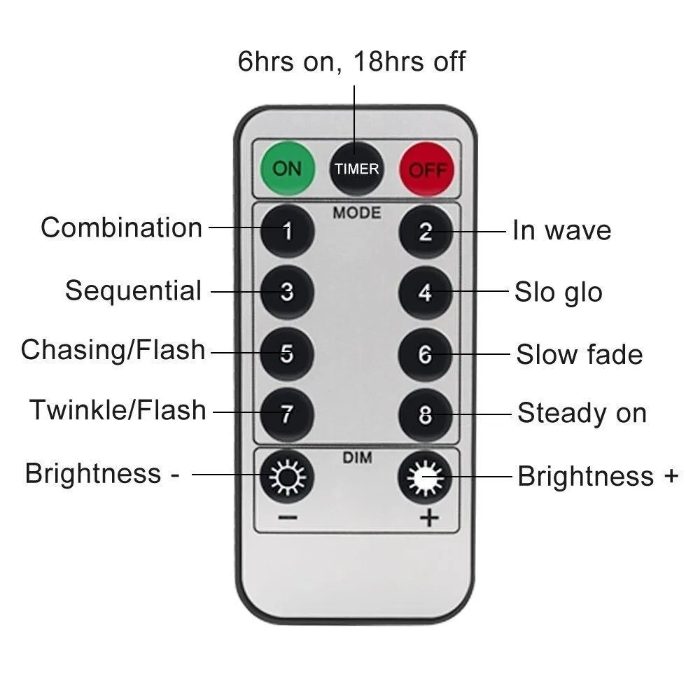 LED-lichtslangen werken op batterijen Waterdicht 33ft Lichtslingers met afstandsbediening Timer Firefly-verlichting 8 Modus Dimbaar Fee Voor Outdoor230N