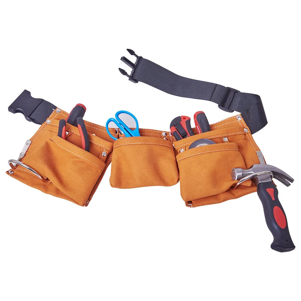 Tool Bag Belt Screwdriver Children Real Leather Work Garden Repair Waist Y200324