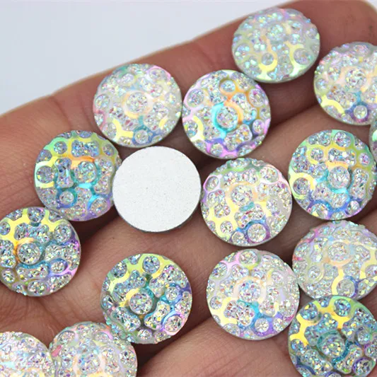 11 5mm Crystal AB Color Round flatback Resin Rhinestones Stone Beads Scrapbooking crafts Jewelry Accessories ZZ764318Z