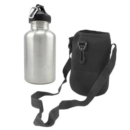 Protector Bag Haken Sportgetränk Wasserflasche mit 2L Edelstahl weitem Mund Trinkwasserflasche Outdoor -Reisen Kessel T1593859