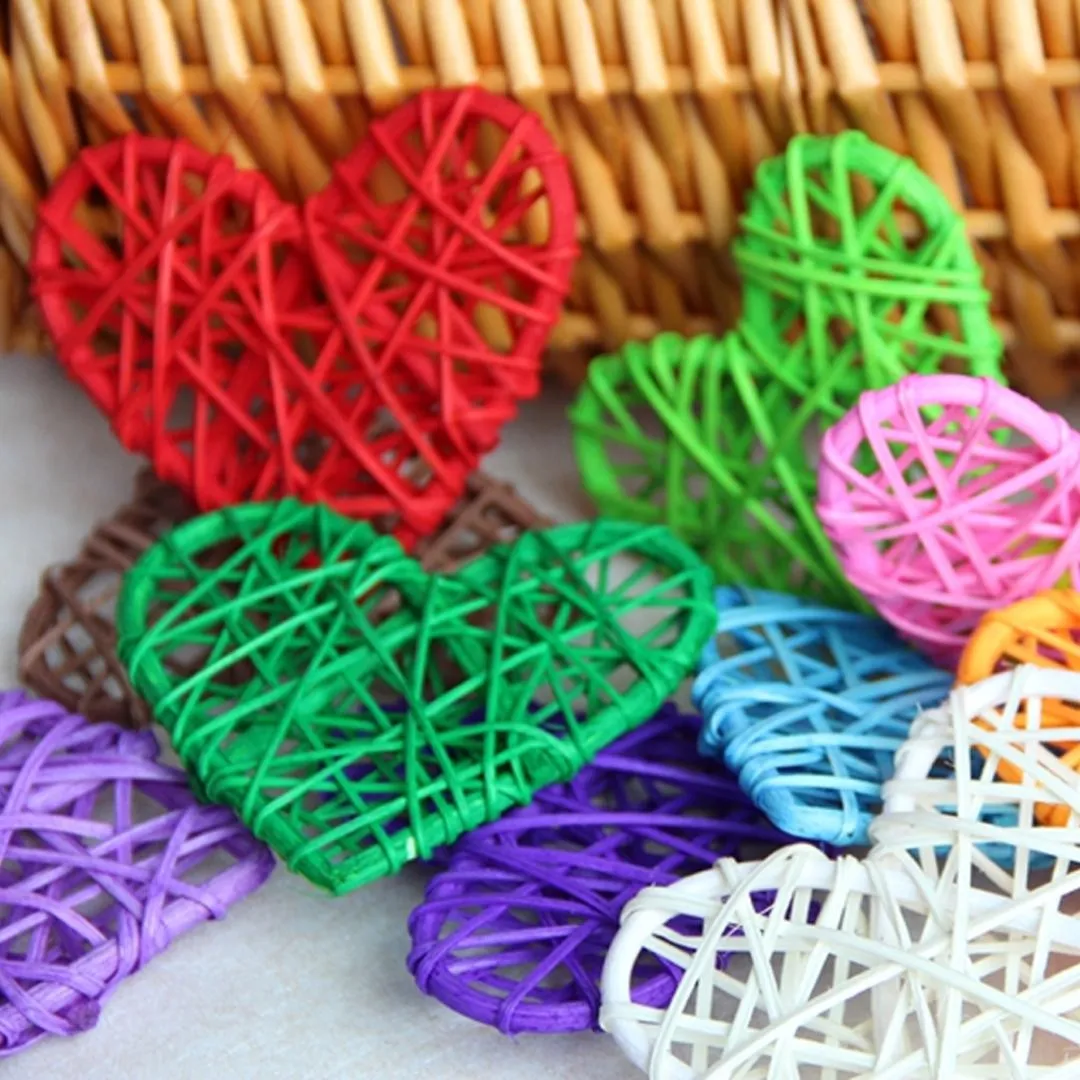 クリスマス装飾10 13 16cm rattan heart sepak takraw for Birthday Party Home Wedding Decoration Ball260y