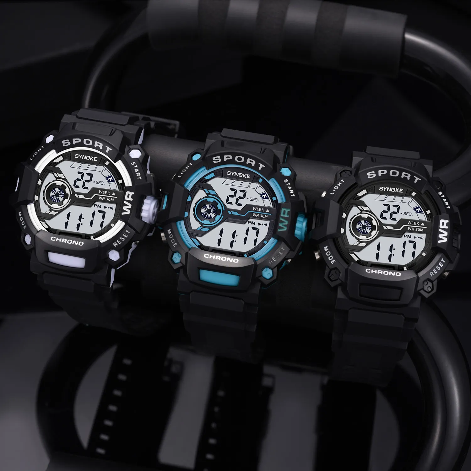 PANARS mode hommes montre numérique étanche Sports de plein air hommes Sport montres LED horloge électronique pour Men2356