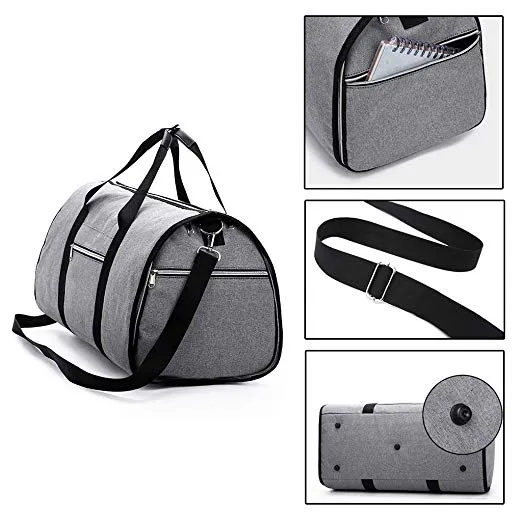 Saco de vestuário de viagem com bolso dobrável saco de vestuário bagagem duffle terno carryon vestuário saco de fim de semana dois-em-one231h