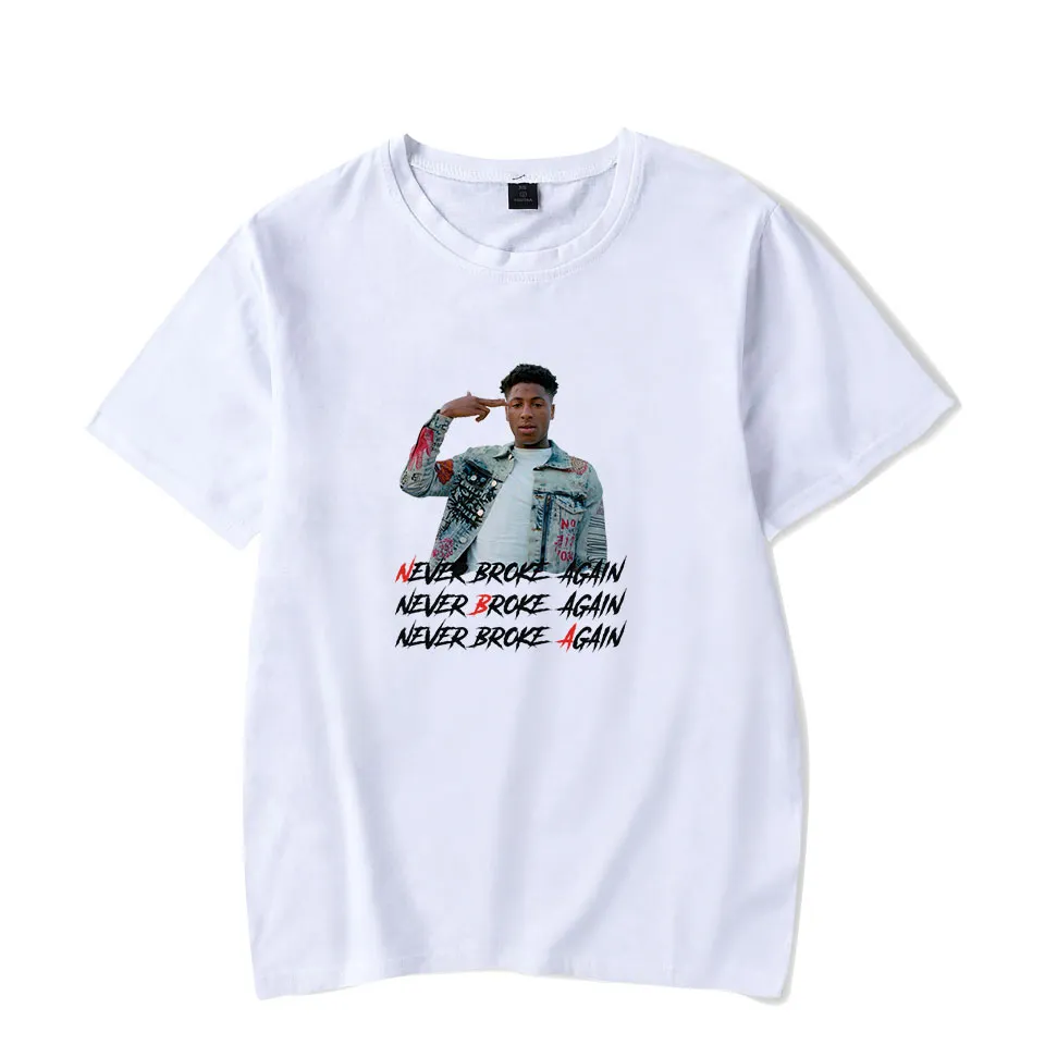 2019 YoungBoy Never Broke Again high Street t-shirt blanc été classique à manches courtes t-shirt hommes / femmes Casual Design Tops CY200515