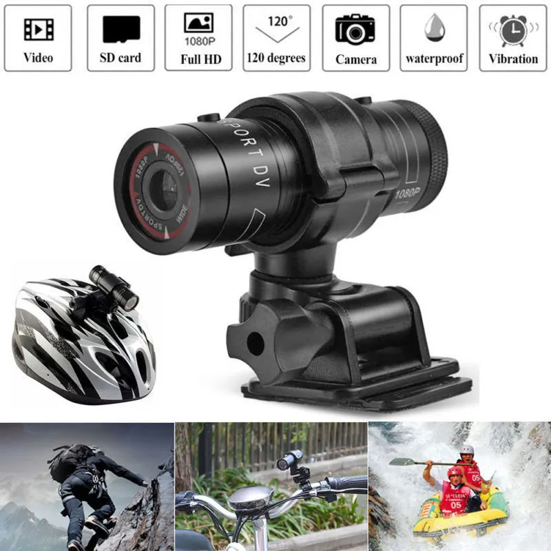 Mini Camcorder F9 HD 1080P Fahrrad Motorrad Helm Sport Kamera Video Recorder DV Camcorder Auto Kamera Fahren Recorder2215904