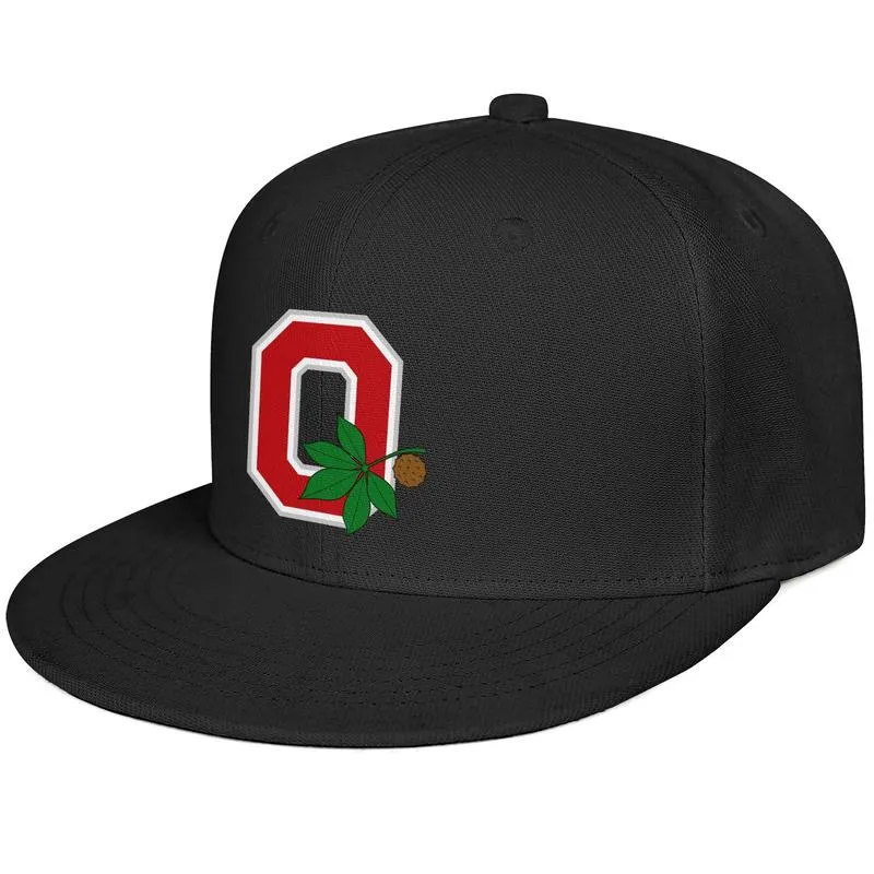 Ohio State Buckeyes Primary Team Logo Unisex Flat Brim Baseball Cap Styles Team Trucker Hats Sport Football Black Marble Print3095411