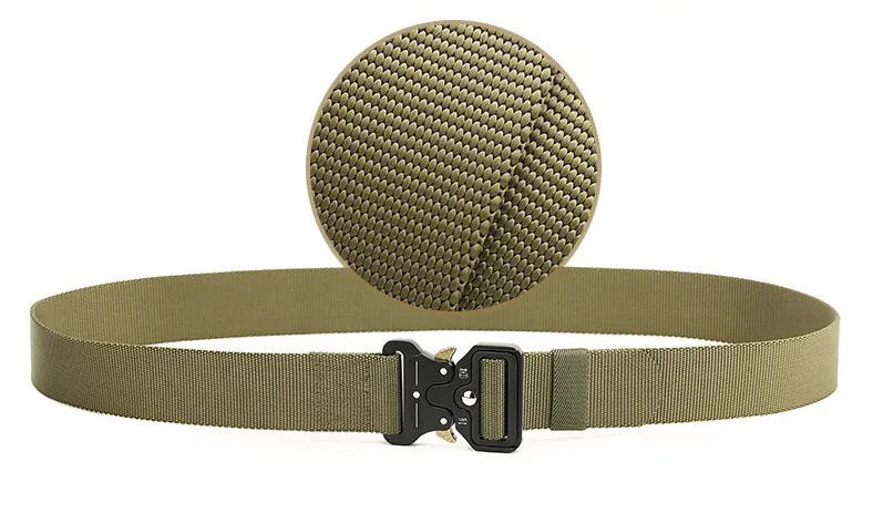 2019 Tactical Belt 1 77'' width Military Style Webbing Riggers Web Belt Heavy-Duty Quick-Release Metal bigger Buckle fre286O