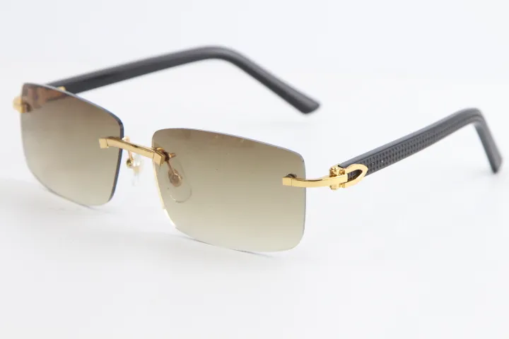 Designer Mens Women Rimless Black plaid Plank Sunglasses 8200757 Fashion High Quality Brand Sun glasses Transparent Frames With Cl167C