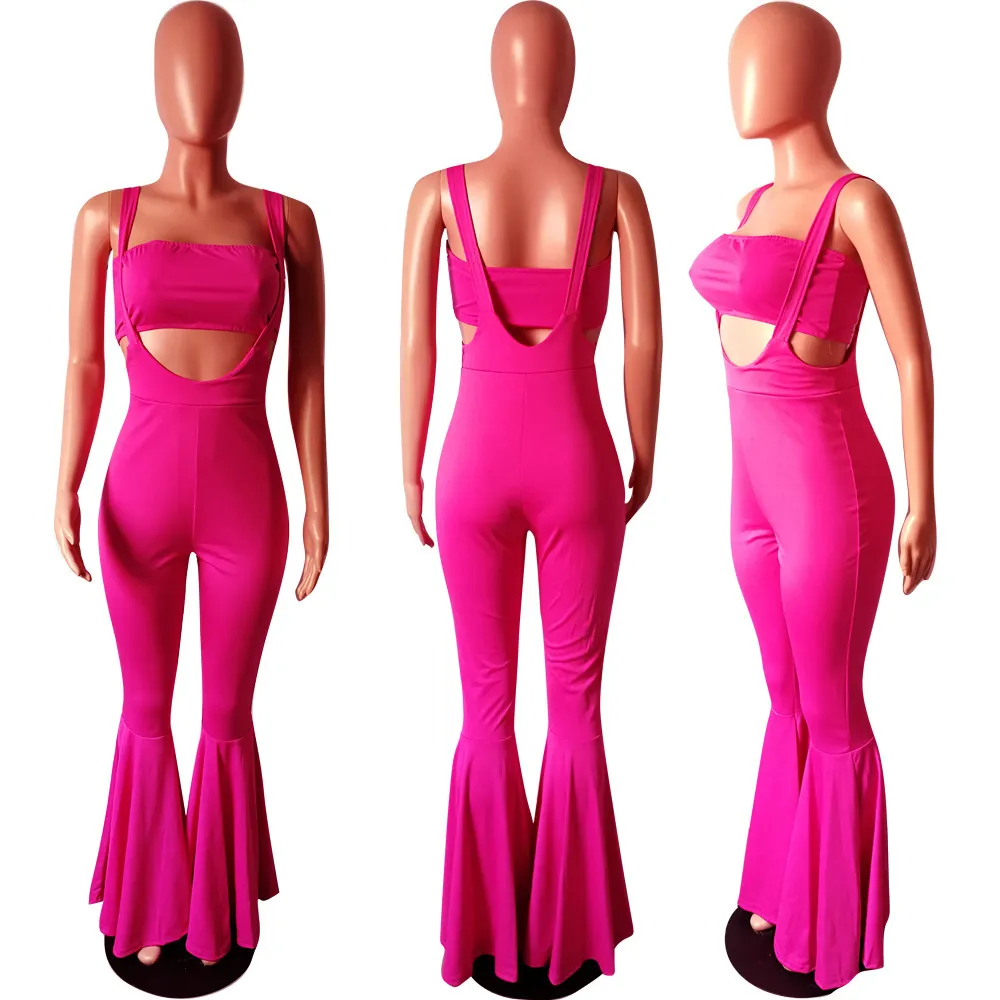 Haoyuan Neon Green Rose Två Piece Set Sommarkläder för Kvinnor Beskära Top och Flare Pant Matching Set Sexy Club Outfits