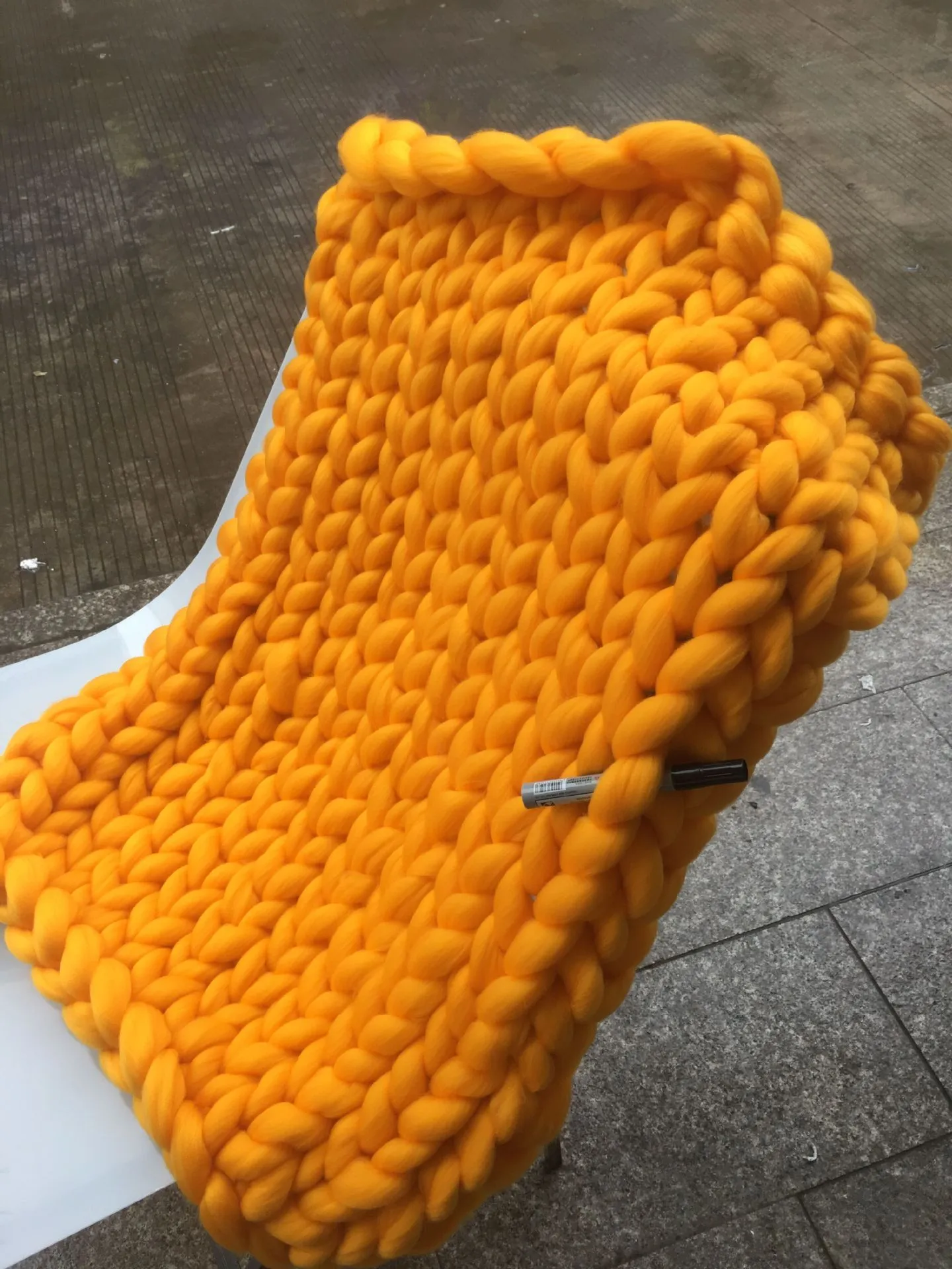 Wolldecke warm warm klobige Strickdecke dicke gewebte Garn Merino Wolle Woll sperrige handgefertigte gestrickte Decken 14 Farbe WX9-18314U